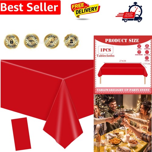 137x274cm plastic red table - 137x274cm,