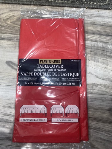 Red tablecloth table cover - red,