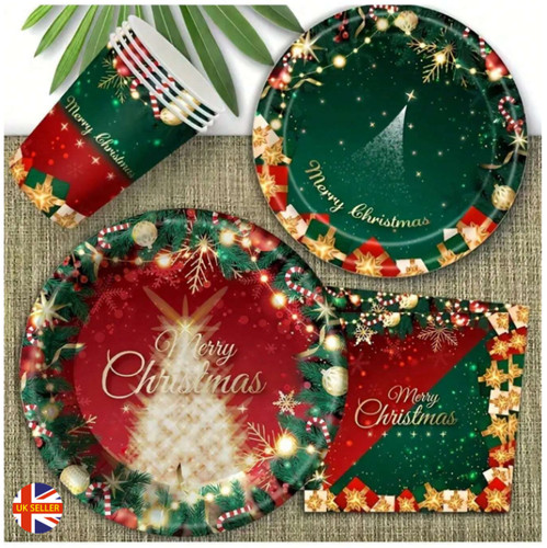 Christmas party tableware - tableware, and