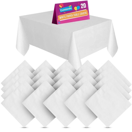 White paper table cloth - 10-50,