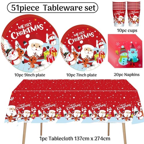 Santa christmas tableware - santa,