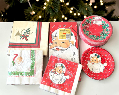 Vtg christmas santa paper - christmas,