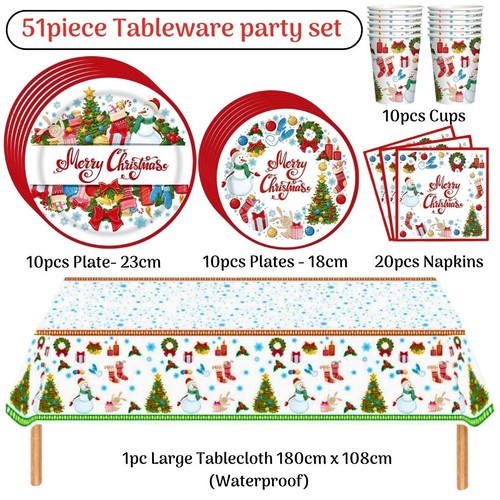 Christmas paper tableware set - paper,