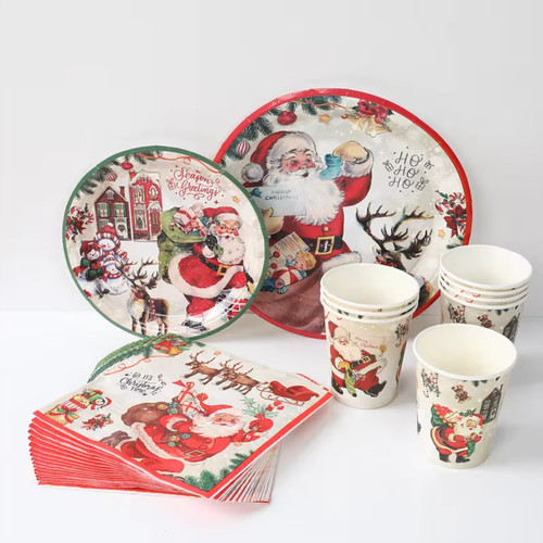 Christmas disposabletableware - christmas,