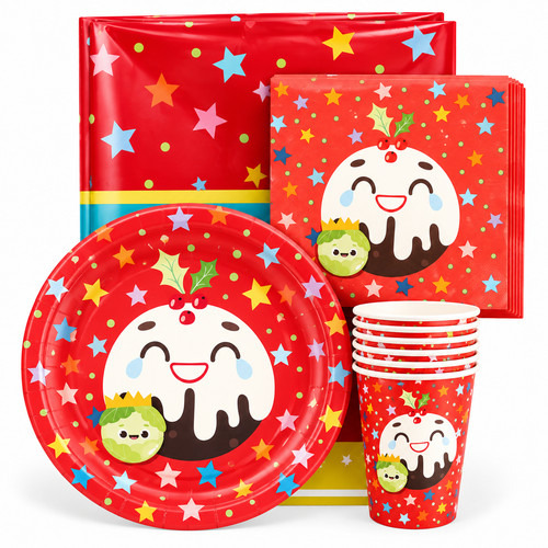 Christmas partyware set plates - christmas,