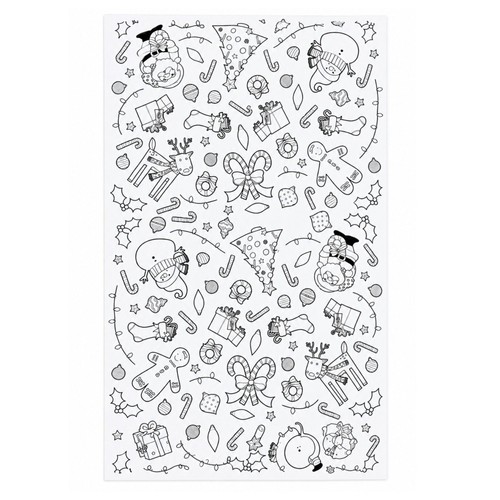 Christmas paper colouring - christmas,